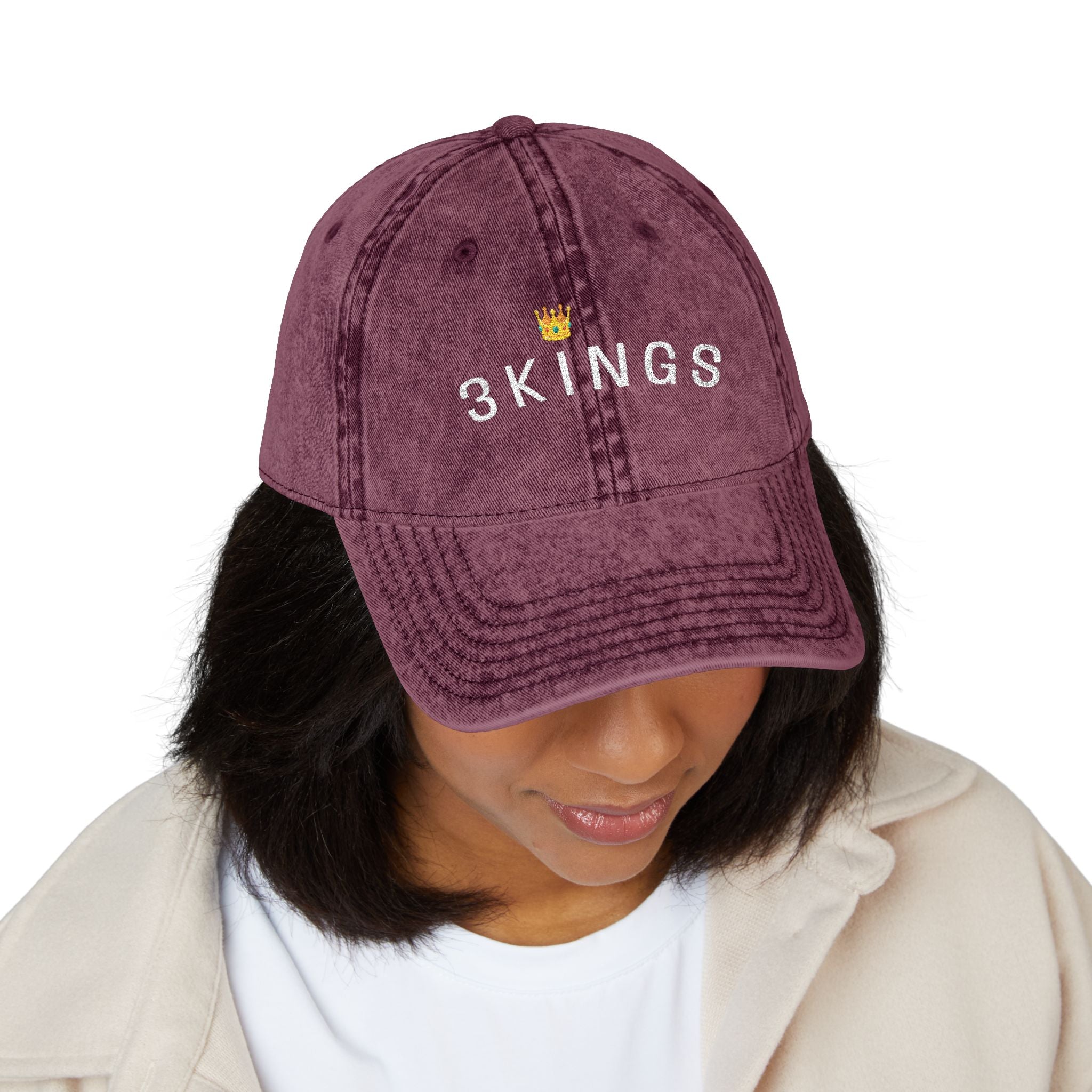 3 Kings Embroidered Vintage Cap