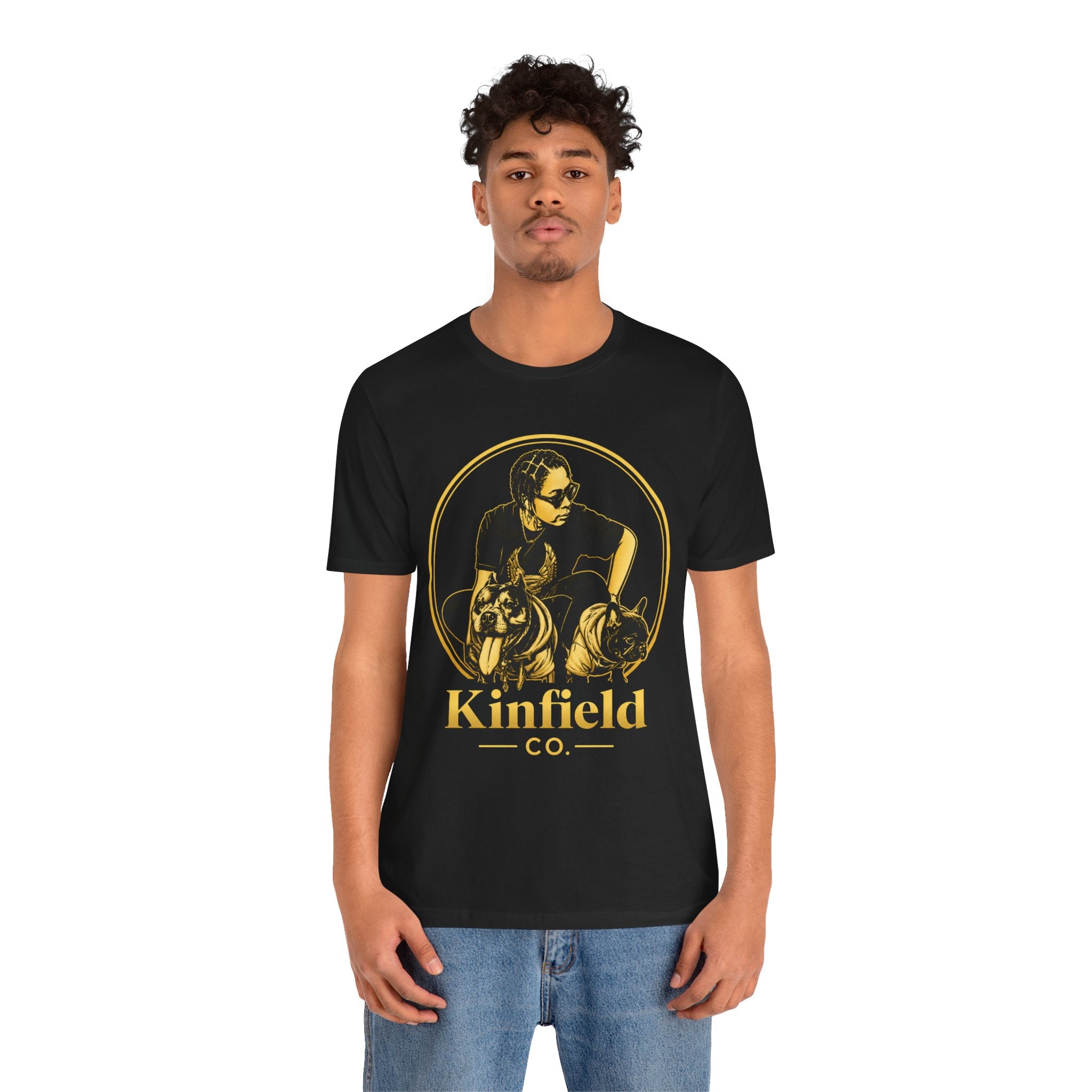 Kinfield Co. Black and Gold Logo Tee - Adult
