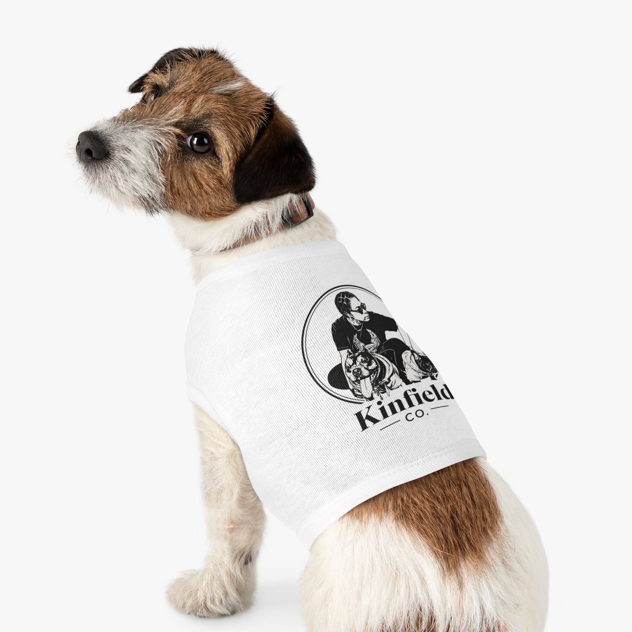 Kinfield Co Pet Tank Top — "Kinfield Co" Botanical Dog Shirt