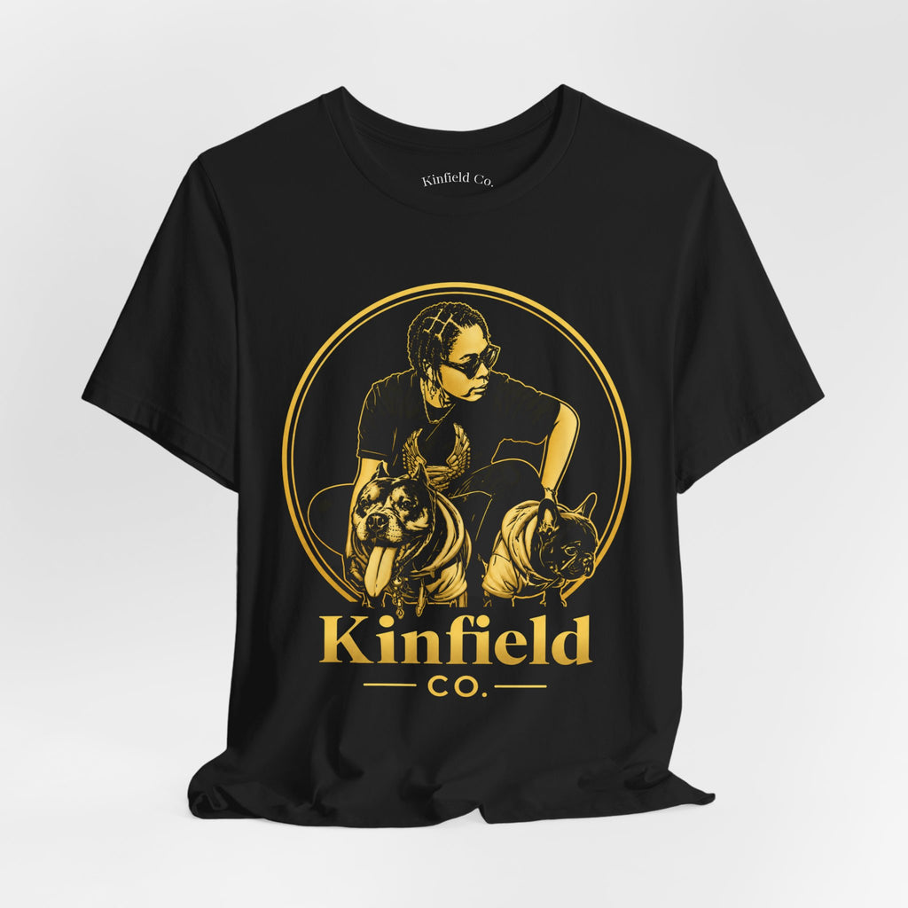 Kinfield Co. Black and Gold Logo Tee - Adult