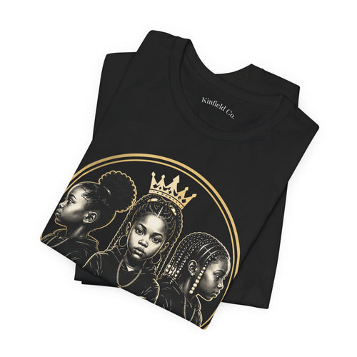 3Queens Black and Gold Logo Tee - Adult