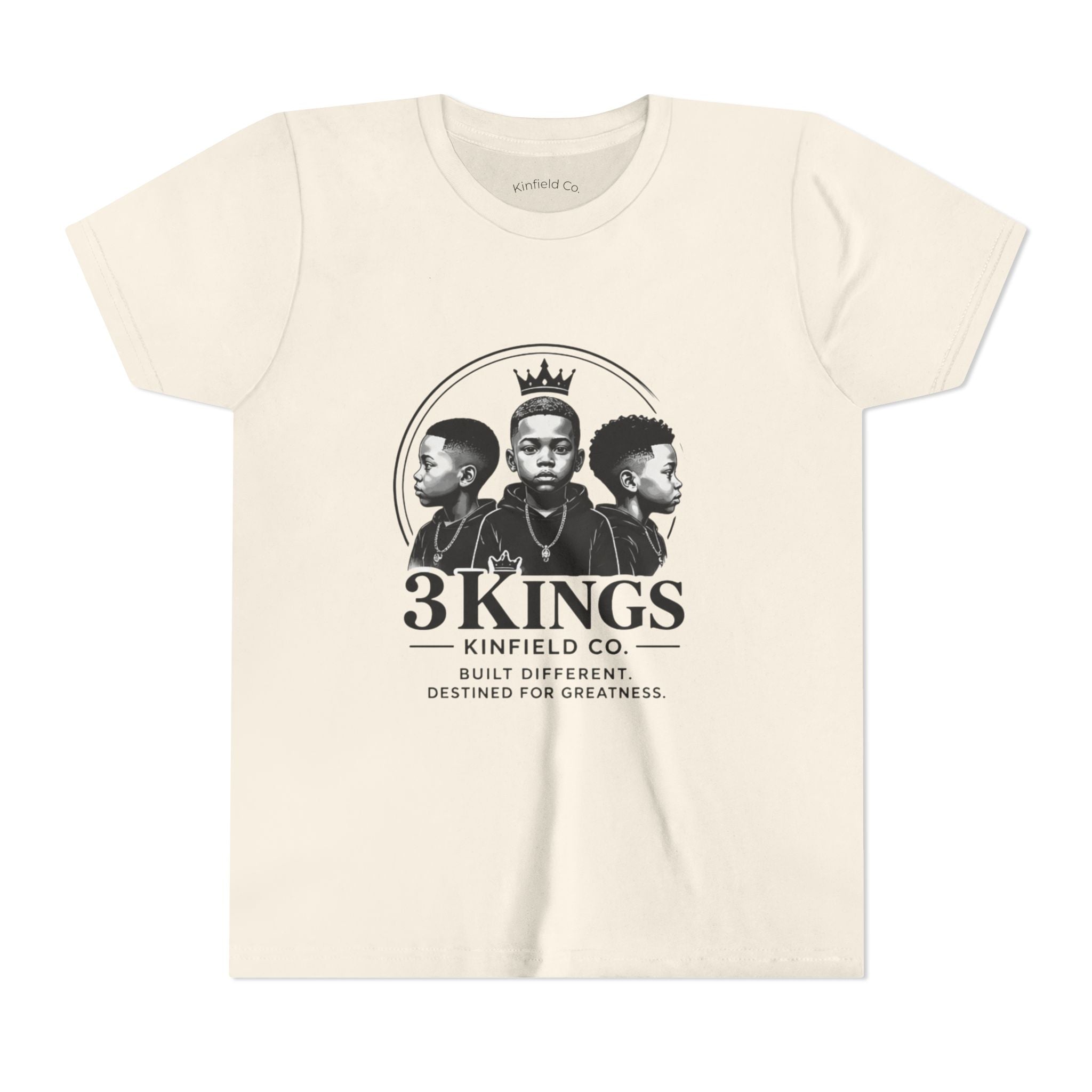 Youth Tee - "3KINGS" Crown Graphic Kids Shirt