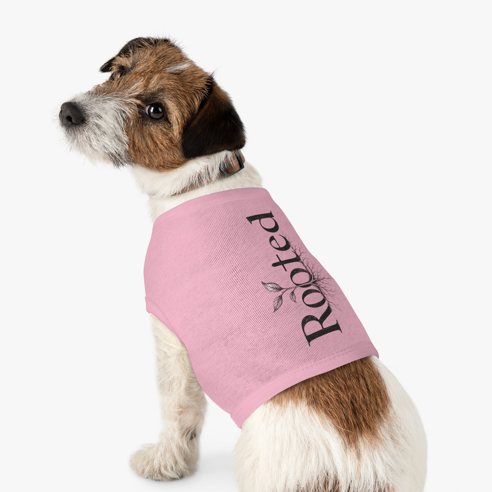 Rooted Pet Tank Top — "Rooted" Botanical Dog Shirt