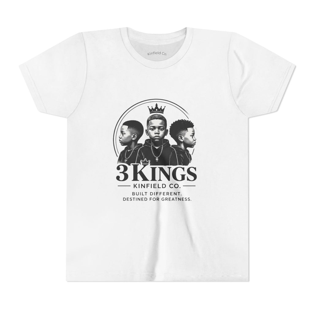 Youth Tee - "3KINGS" Crown Graphic Kids Shirt