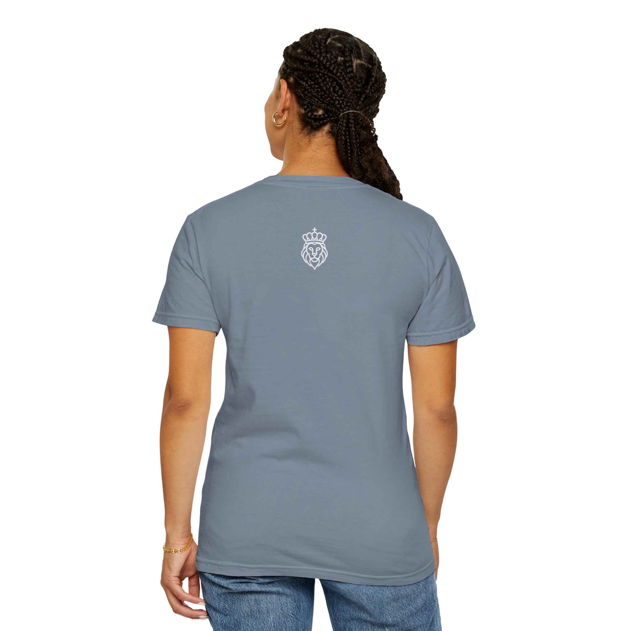 Humble Beast Graphic T-Shirt — Minimal Text Front & Crowned Lion Back