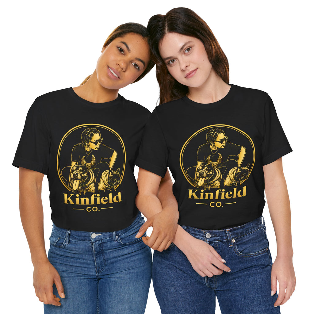 Kinfield Co. Black and Gold Logo Tee - Adult
