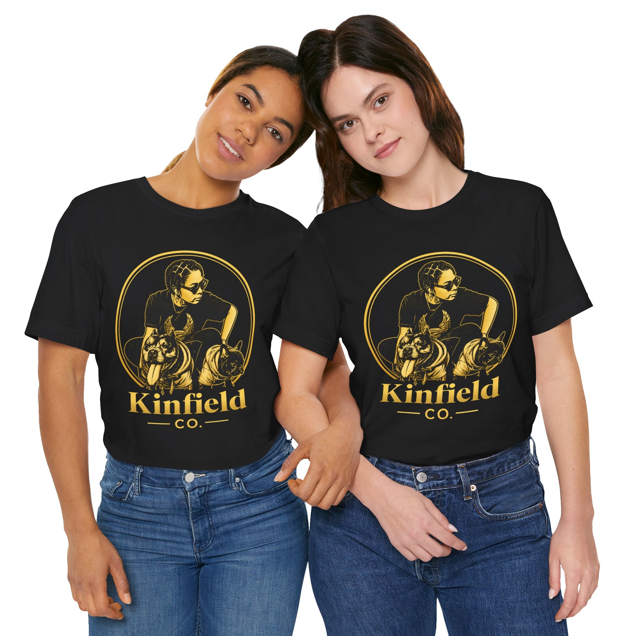 Kinfield Co. Black and Gold Logo Tee - Adult