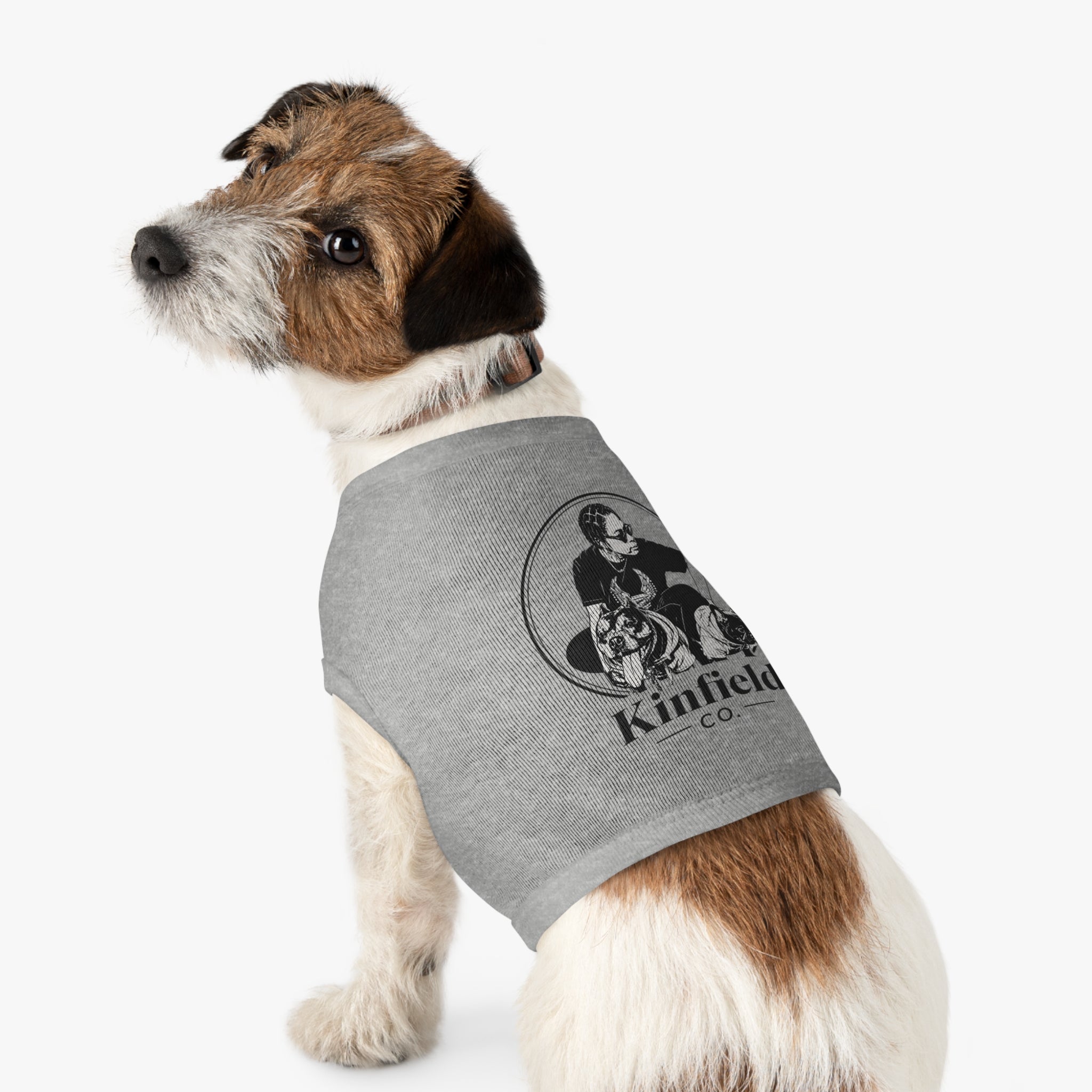 Kinfield Co Pet Tank Top — "Kinfield Co" Botanical Dog Shirt