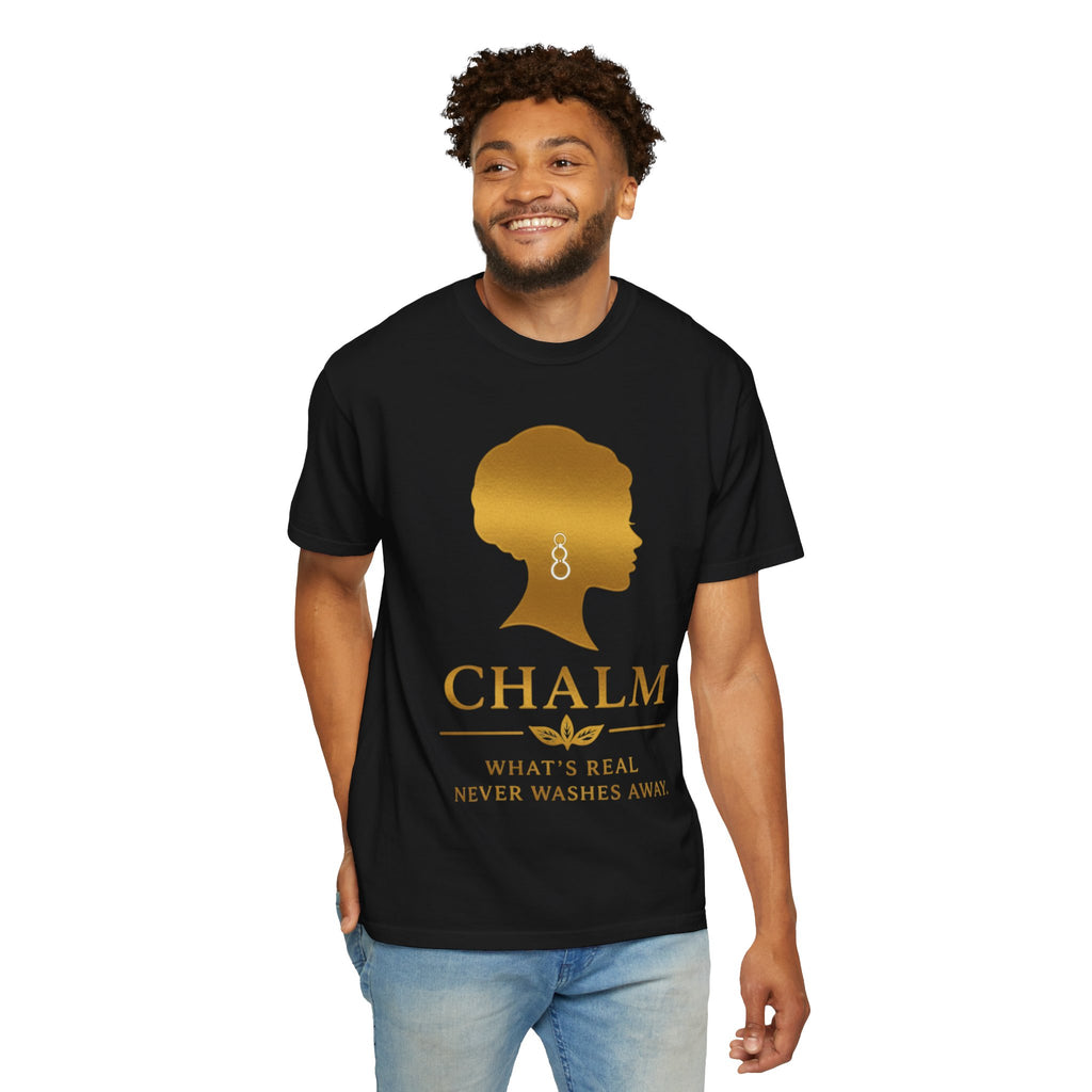 CHALM Heritage Collection Tee Black/Gold (F) – What's Real Never Washes Away