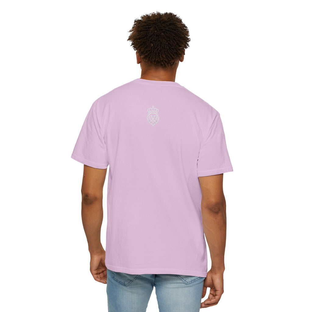 Kinfield Co Graphic T-Shirt — Minimal Text Front & Crowned Lion Back