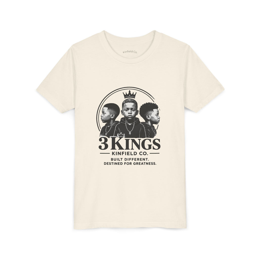 Youth Tee - "3KINGS" Crown Graphic Kids Shirt