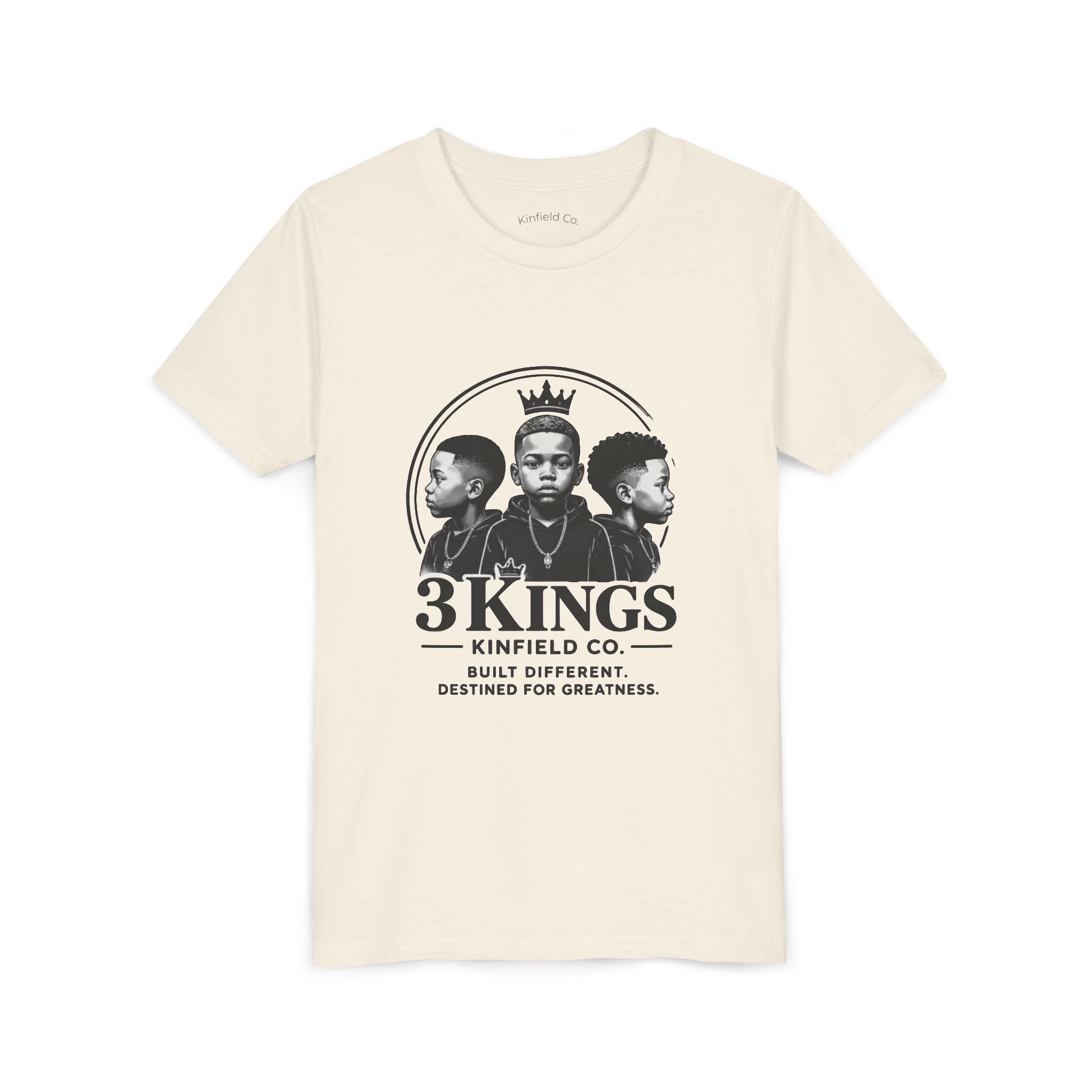 Youth Tee - "3KINGS" Crown Graphic Kids Shirt