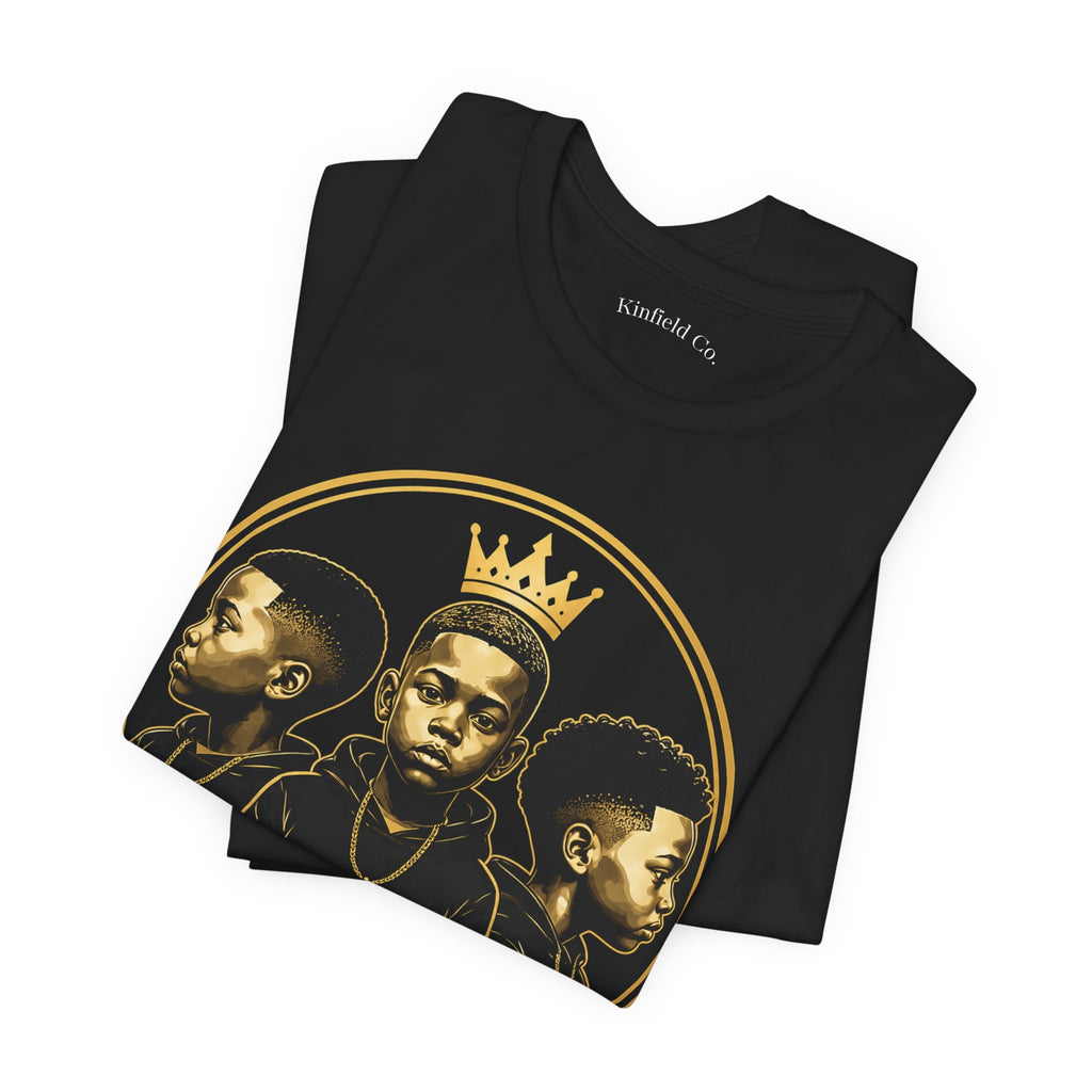 3Kings Black and Gold Logo Tee - Adult