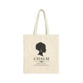 Chalm Silhouette Cotton Tote Bag (F) – "What's Real Never Washes Away" Canvas Shopper
