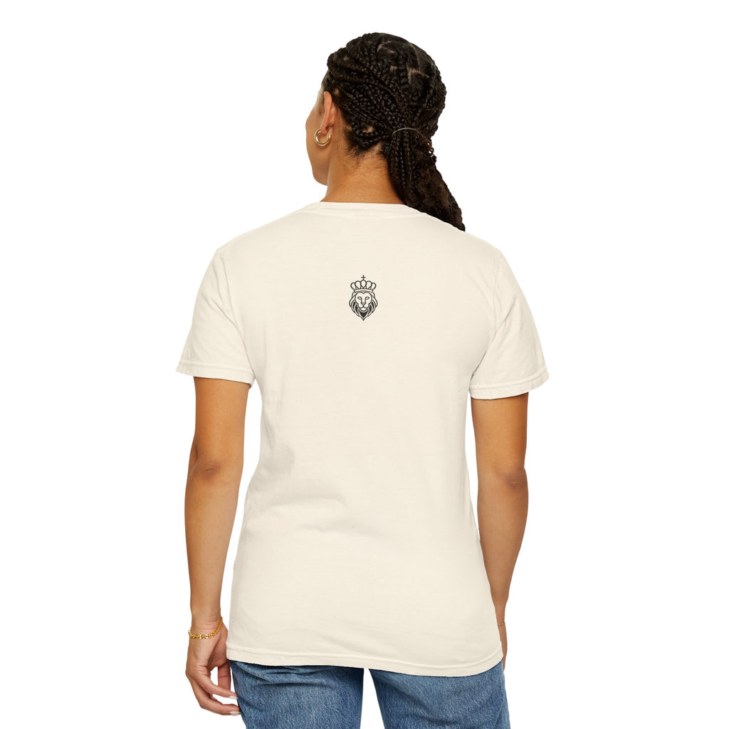 Humble Beast Graphic T-Shirt — Minimal Text Front & Crowned Lion Back