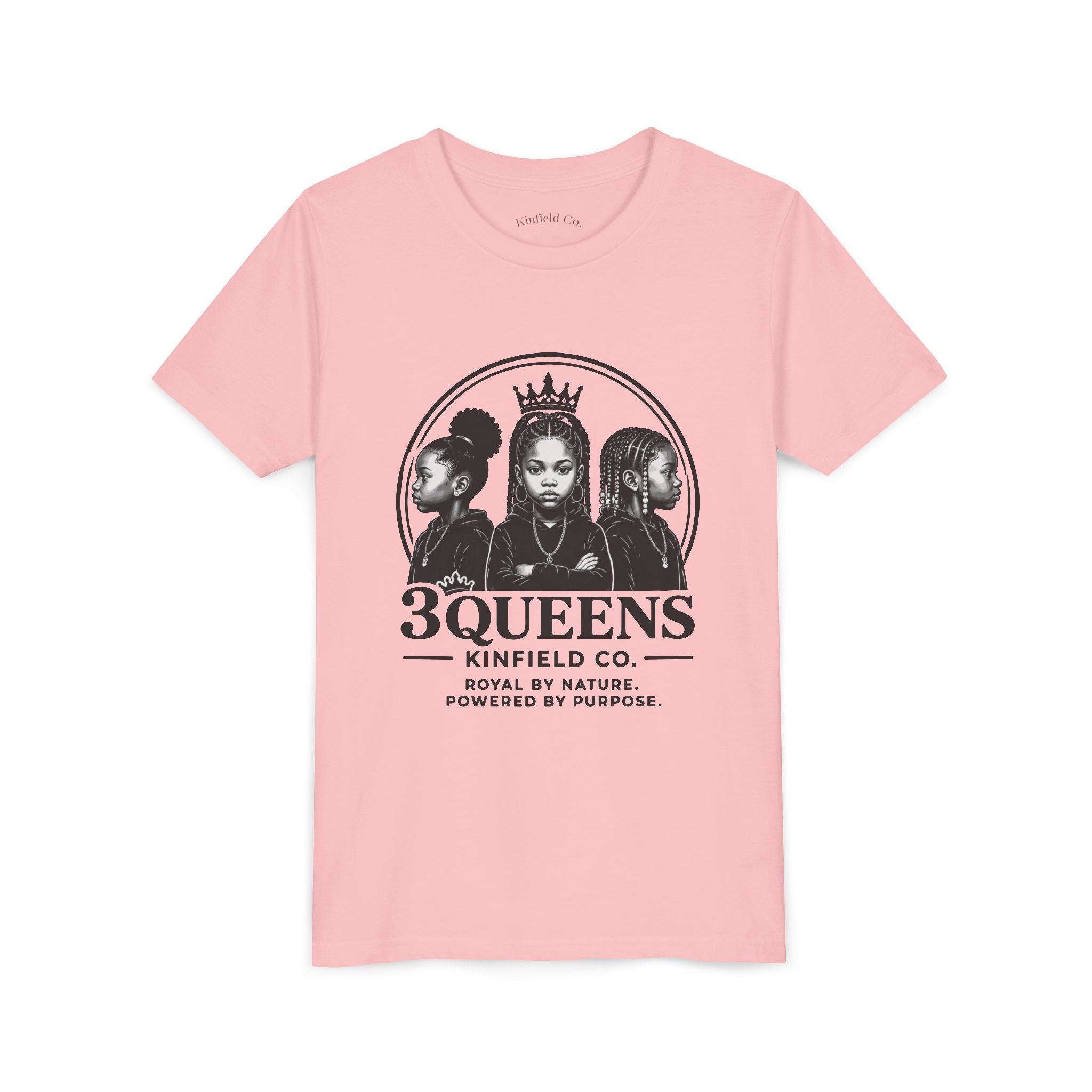 Youth Tee – "3 Queens" Crown Graphic Kids Shirt