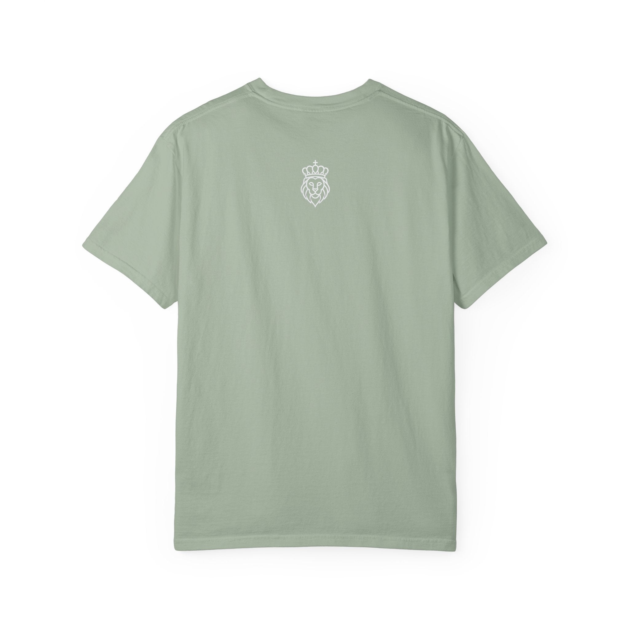 Humble Beast Graphic T-Shirt — Minimal Text Front & Crowned Lion Back