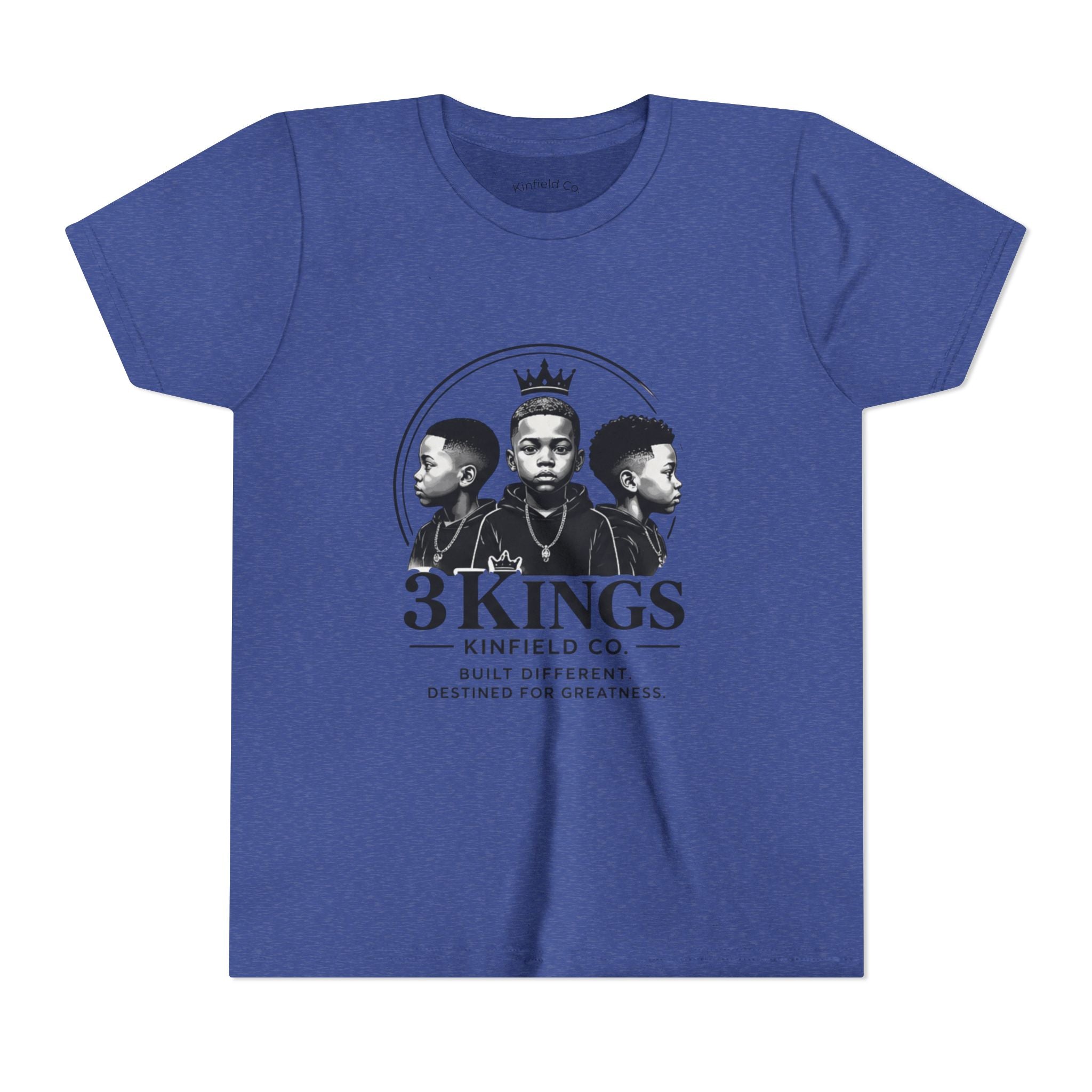 Youth Tee - "3KINGS" Crown Graphic Kids Shirt