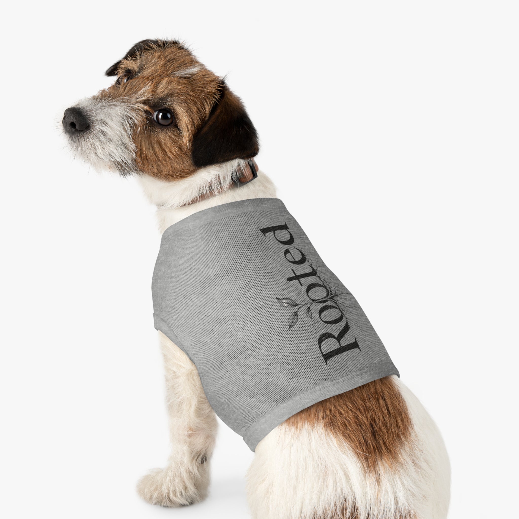 Rooted Pet Tank Top — "Rooted" Botanical Dog Shirt