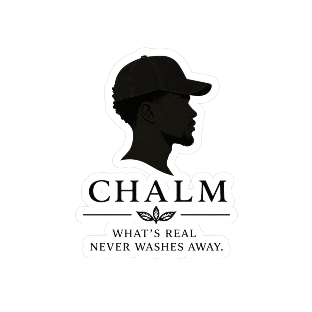 Chalm Silhouette Vinyl Decal (M) — "What's Real Never Washes Away"