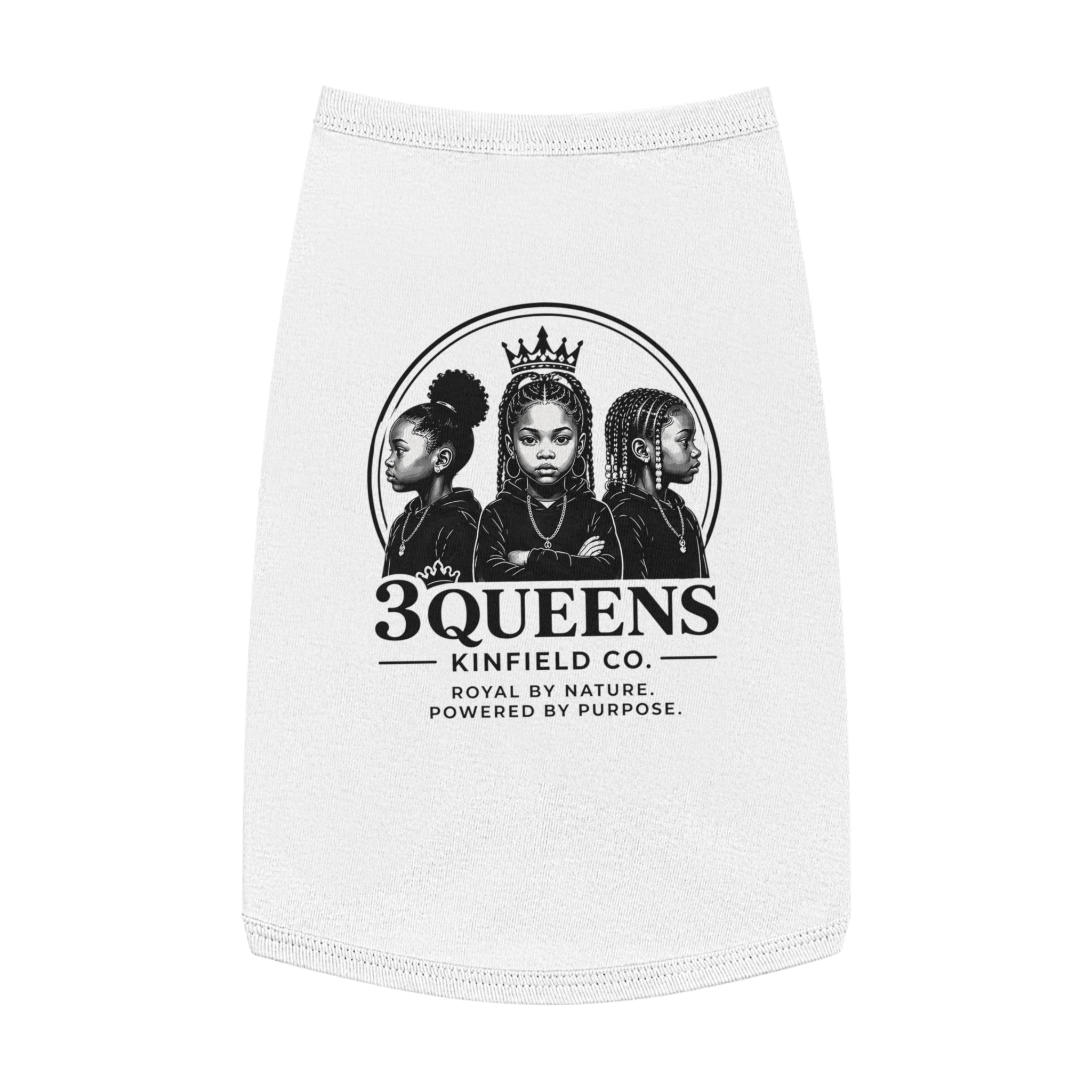 3Queens Pet Tank Top — "3Queens" Botanical Dog Shirt