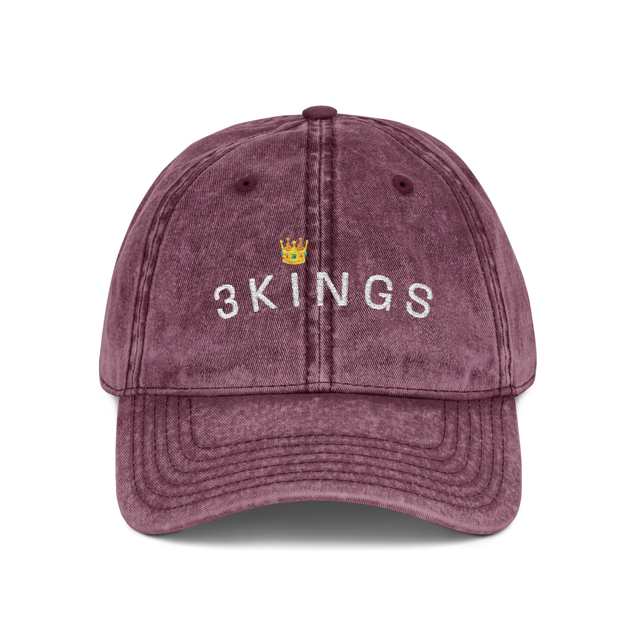 3 Kings Embroidered Vintage Cap