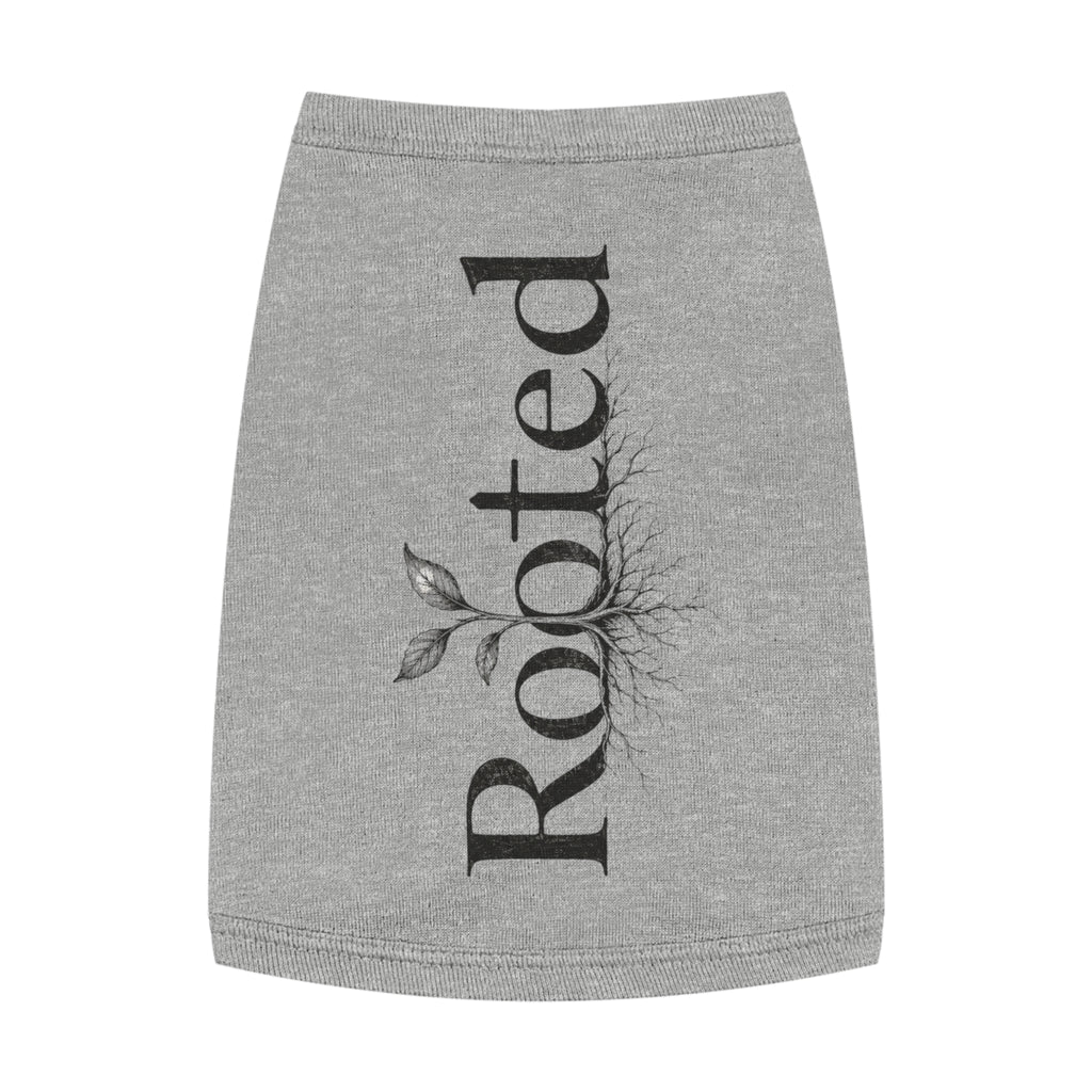 Rooted Pet Tank Top — "Rooted" Botanical Dog Shirt