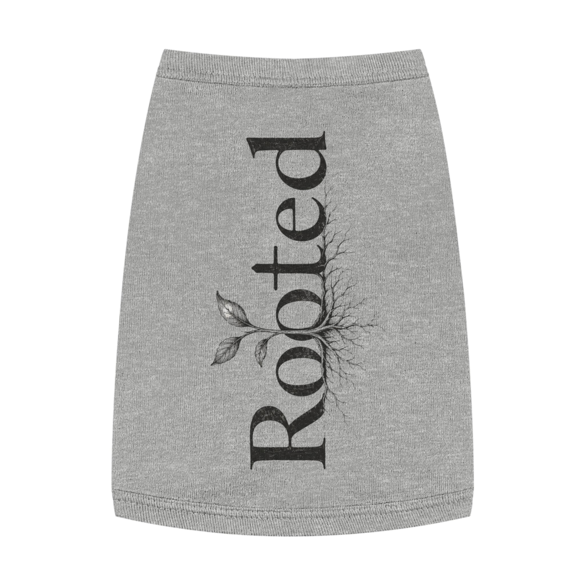 Rooted Pet Tank Top — "Rooted" Botanical Dog Shirt
