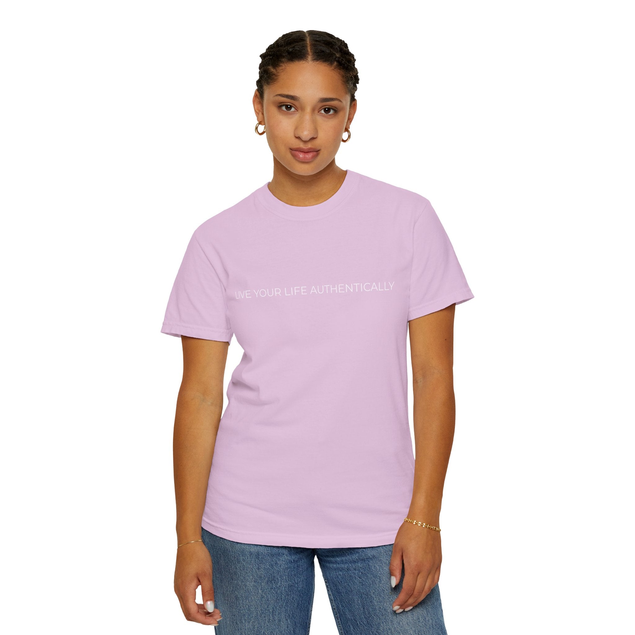 ‘LYLA’ Graphic T-Shirt — Minimal Text Front & Crowned Lion Back