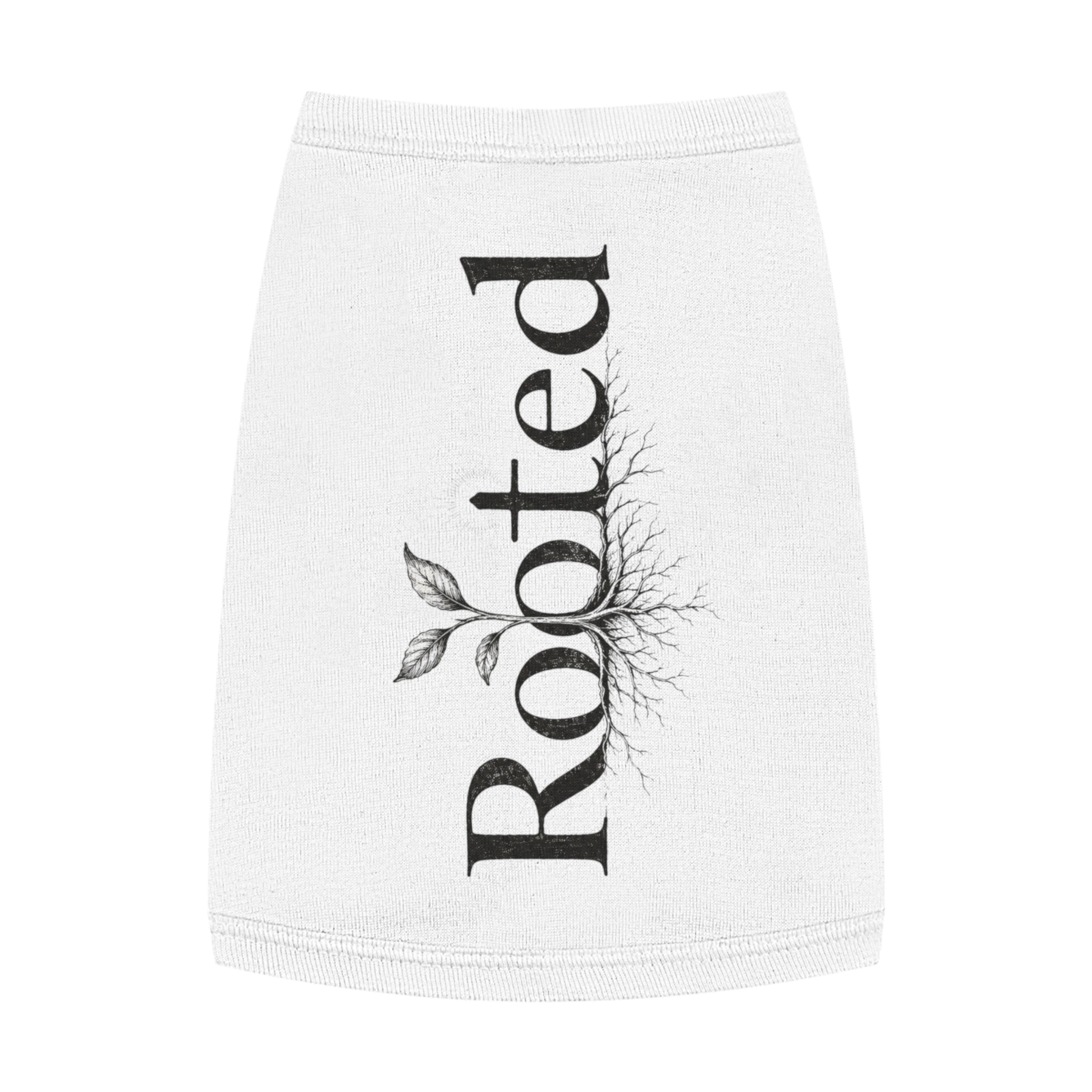 Rooted Pet Tank Top — "Rooted" Botanical Dog Shirt