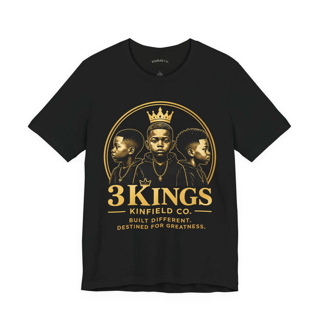 3Kings Black and Gold Logo Tee - Adult