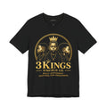 3Kings Black and Gold Logo Tee - Adult