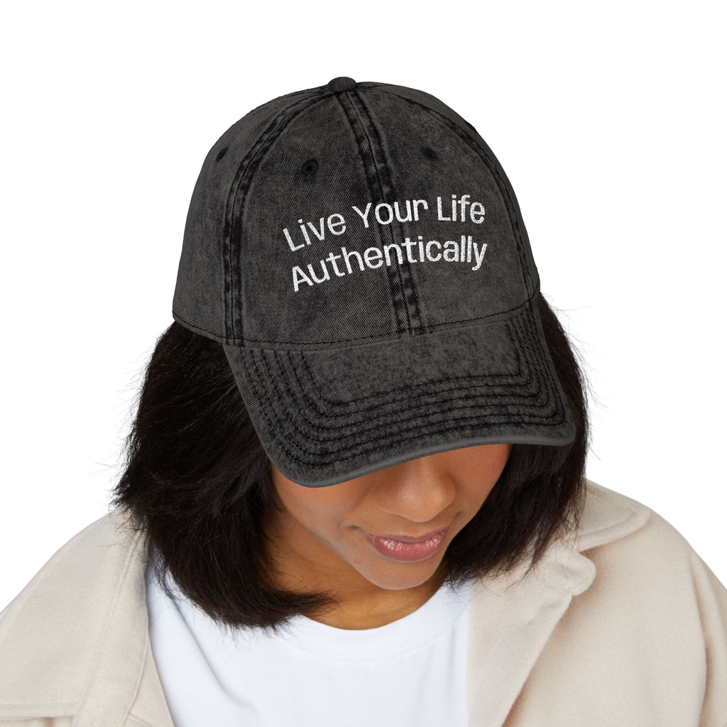 LYLA - “Live Your Life Authentically” Embroidered Vintage Cap