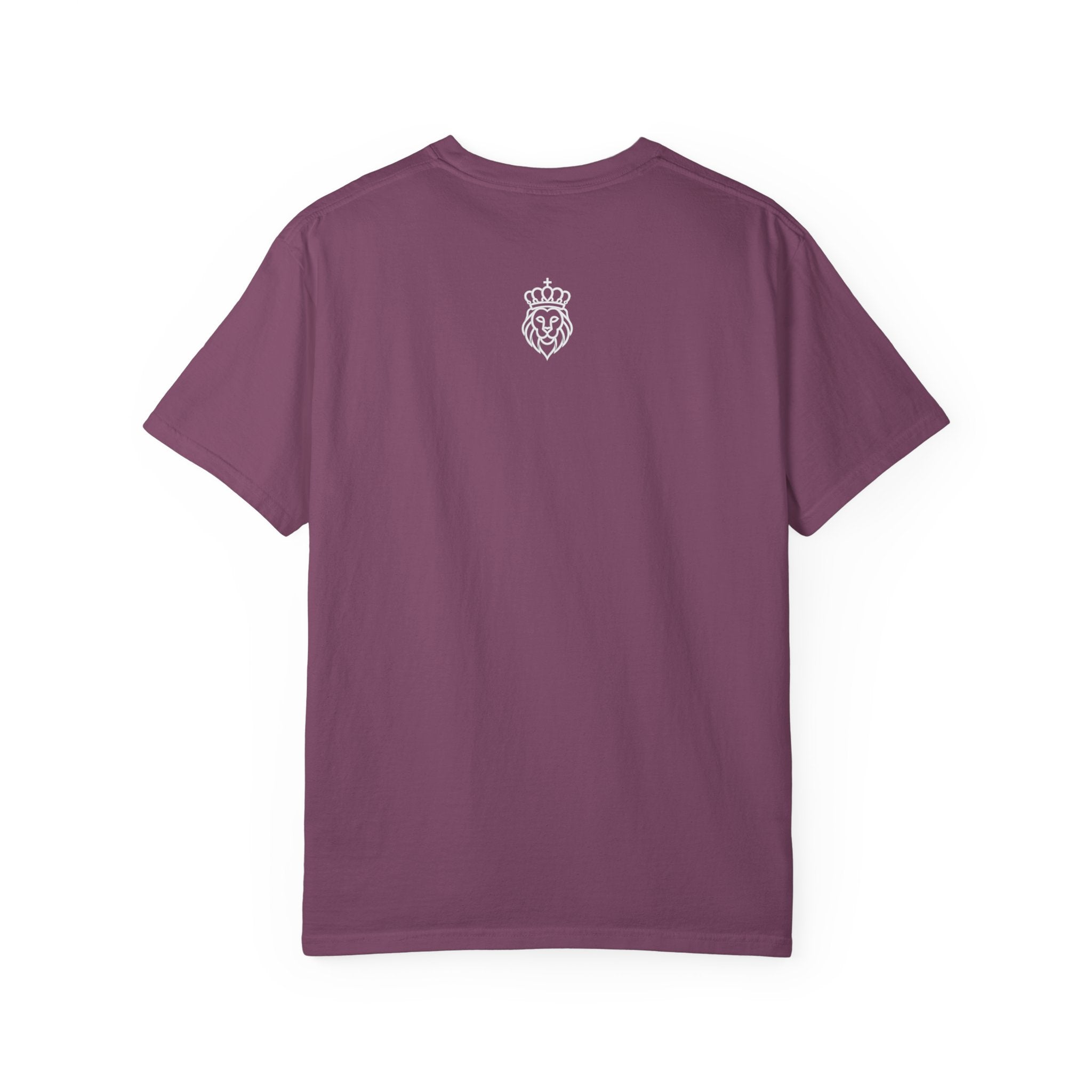 Humble Beast Graphic T-Shirt — Minimal Text Front & Crowned Lion Back