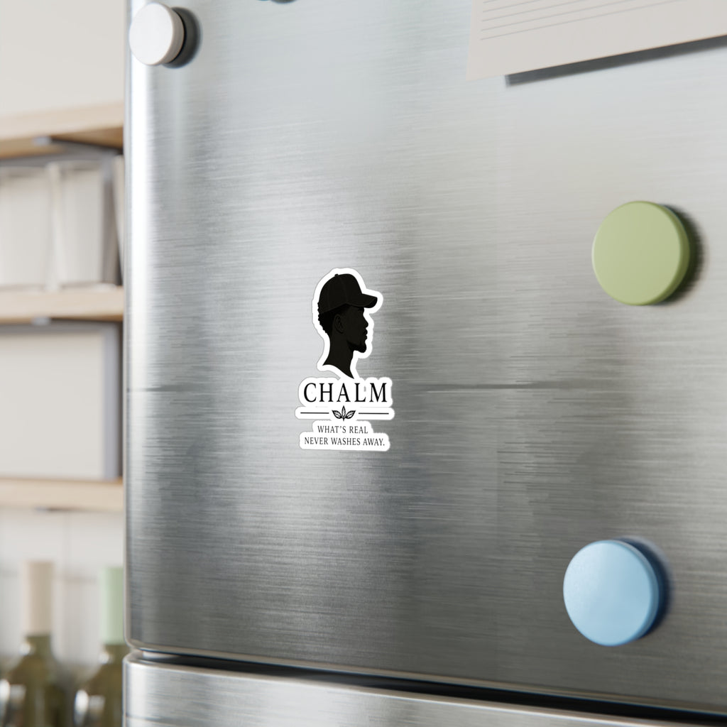 Chalm Silhouette Vinyl Decal (M) — "What's Real Never Washes Away"