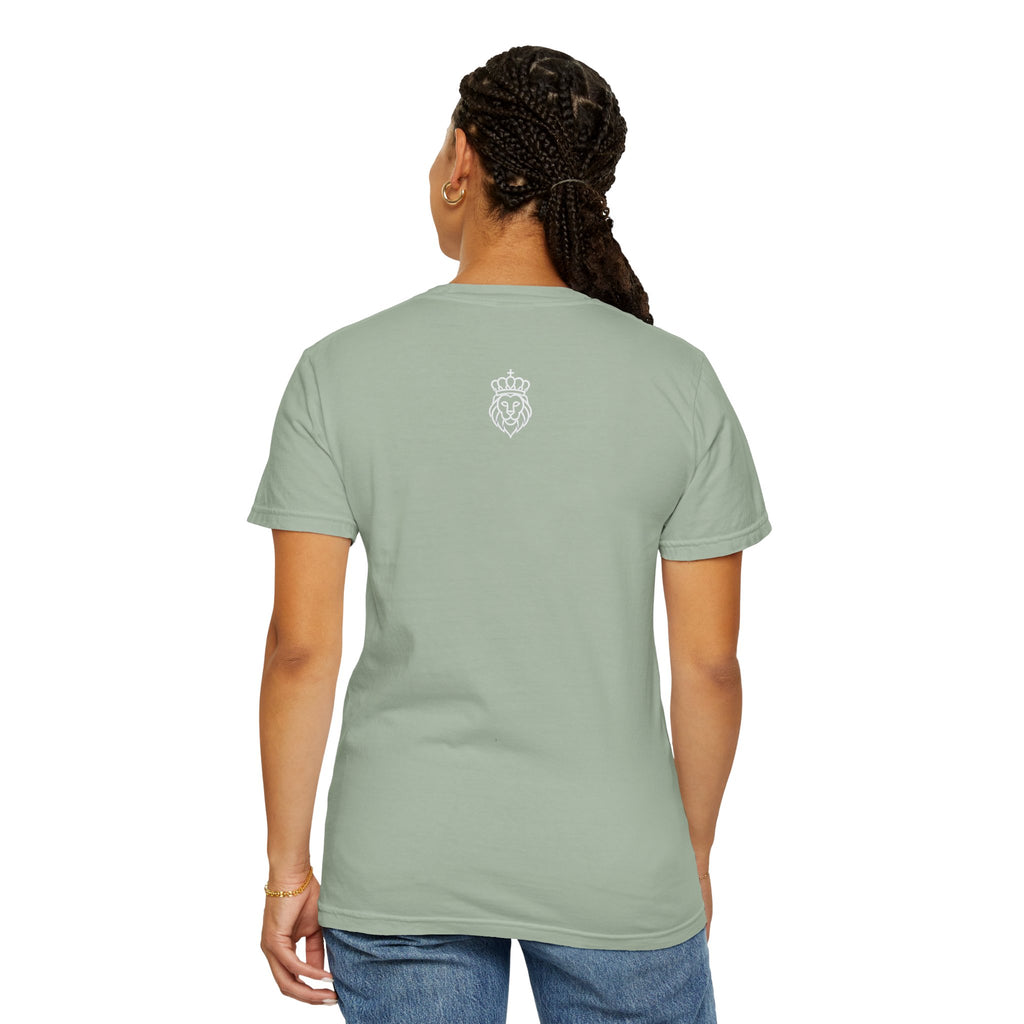 Humble Beast Graphic T-Shirt — Minimal Text Front & Crowned Lion Back