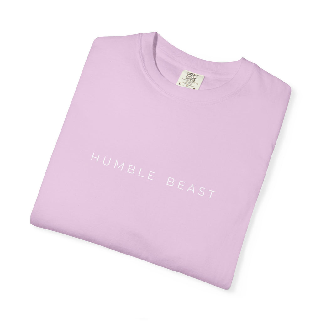 Humble Beast Graphic T-Shirt — Minimal Text Front & Crowned Lion Back