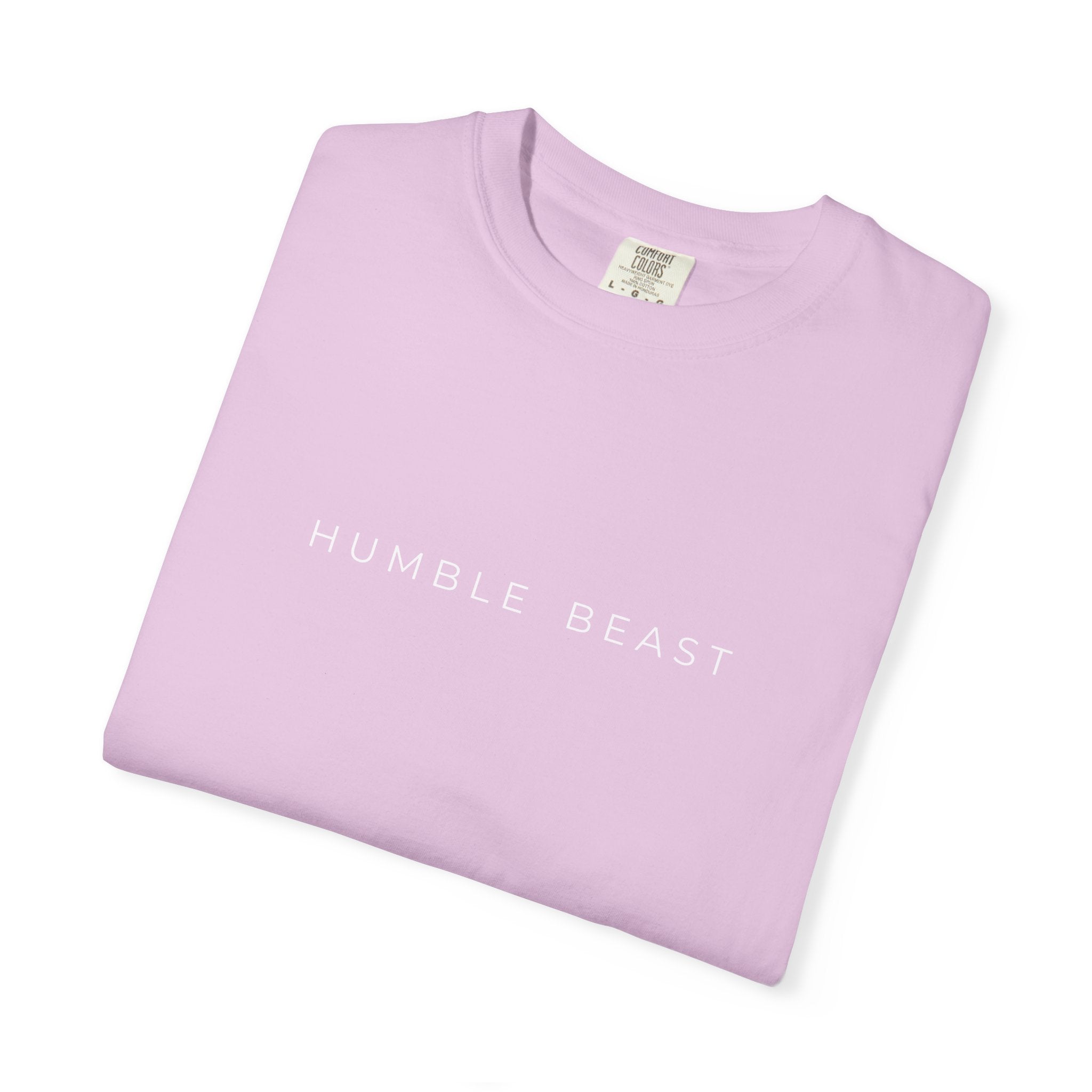 Humble Beast Graphic T-Shirt — Minimal Text Front & Crowned Lion Back