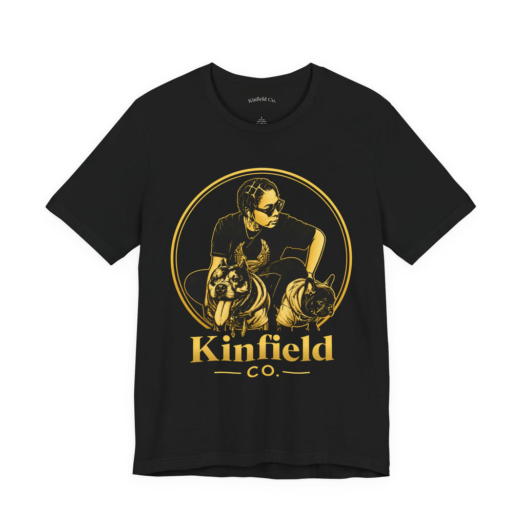 Kinfield Co. Black and Gold Logo Tee - Adult
