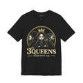 3Queens Black and Gold Logo Tee - Adult