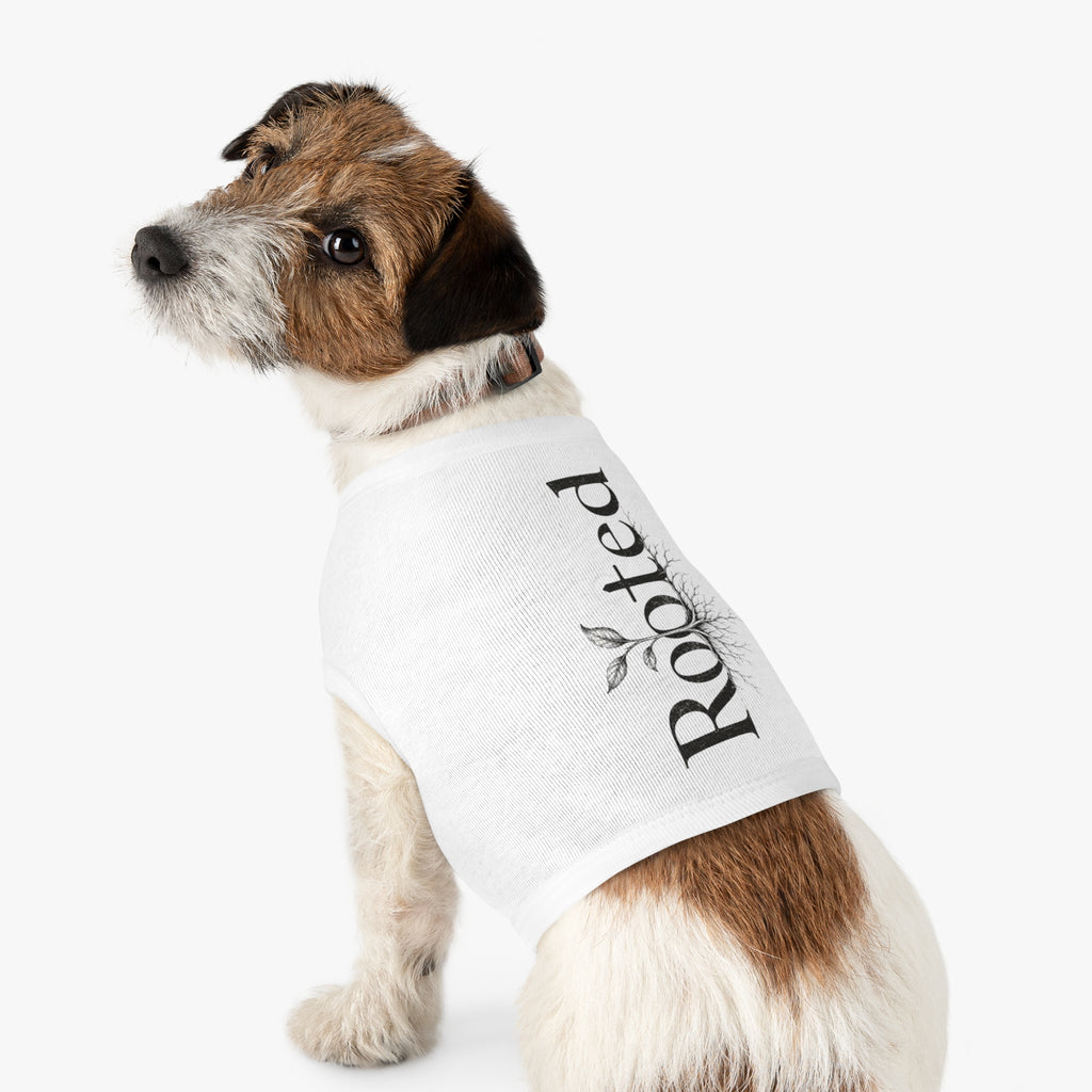 Rooted Pet Tank Top — "Rooted" Botanical Dog Shirt