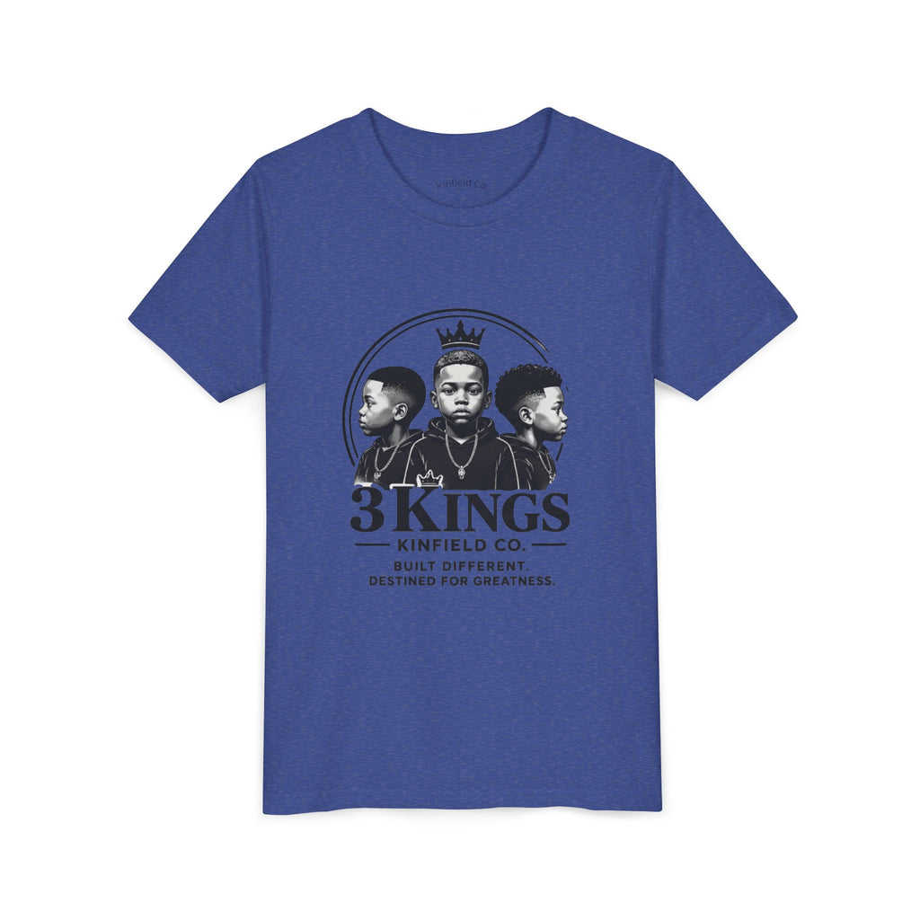 Youth Tee - "3KINGS" Crown Graphic Kids Shirt