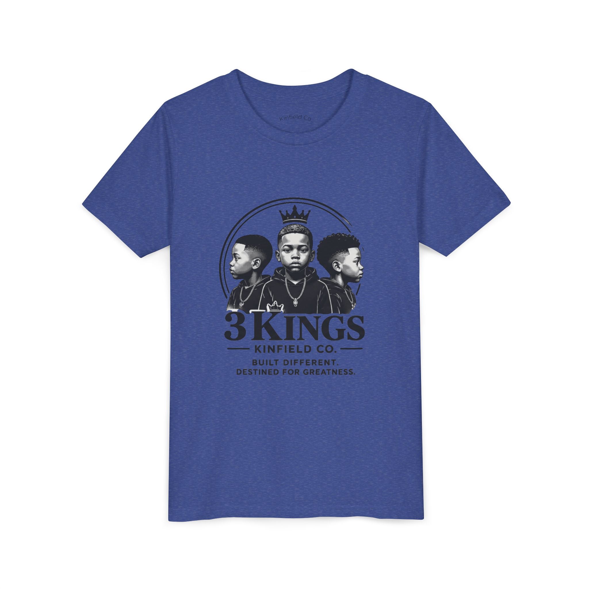 Youth Tee - "3KINGS" Crown Graphic Kids Shirt