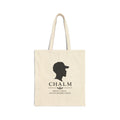 Chalm Silhouette Cotton Tote Bag (M) – "What's Real Never Washes Away" Canvas Shopper