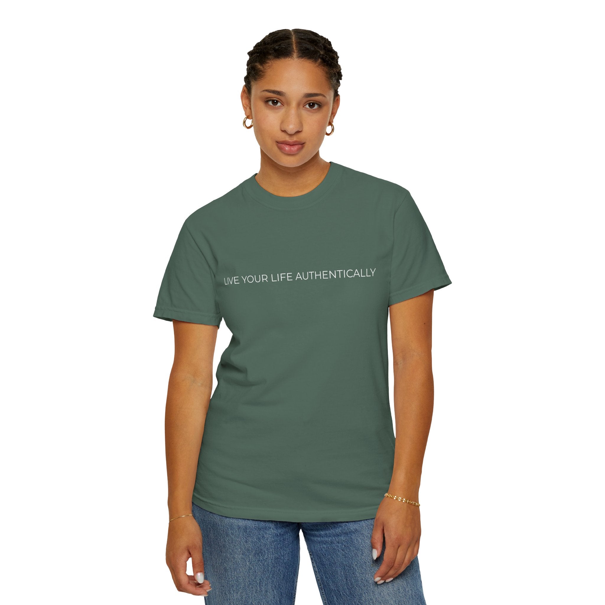 ‘LYLA’ Graphic T-Shirt — Minimal Text Front & Crowned Lion Back