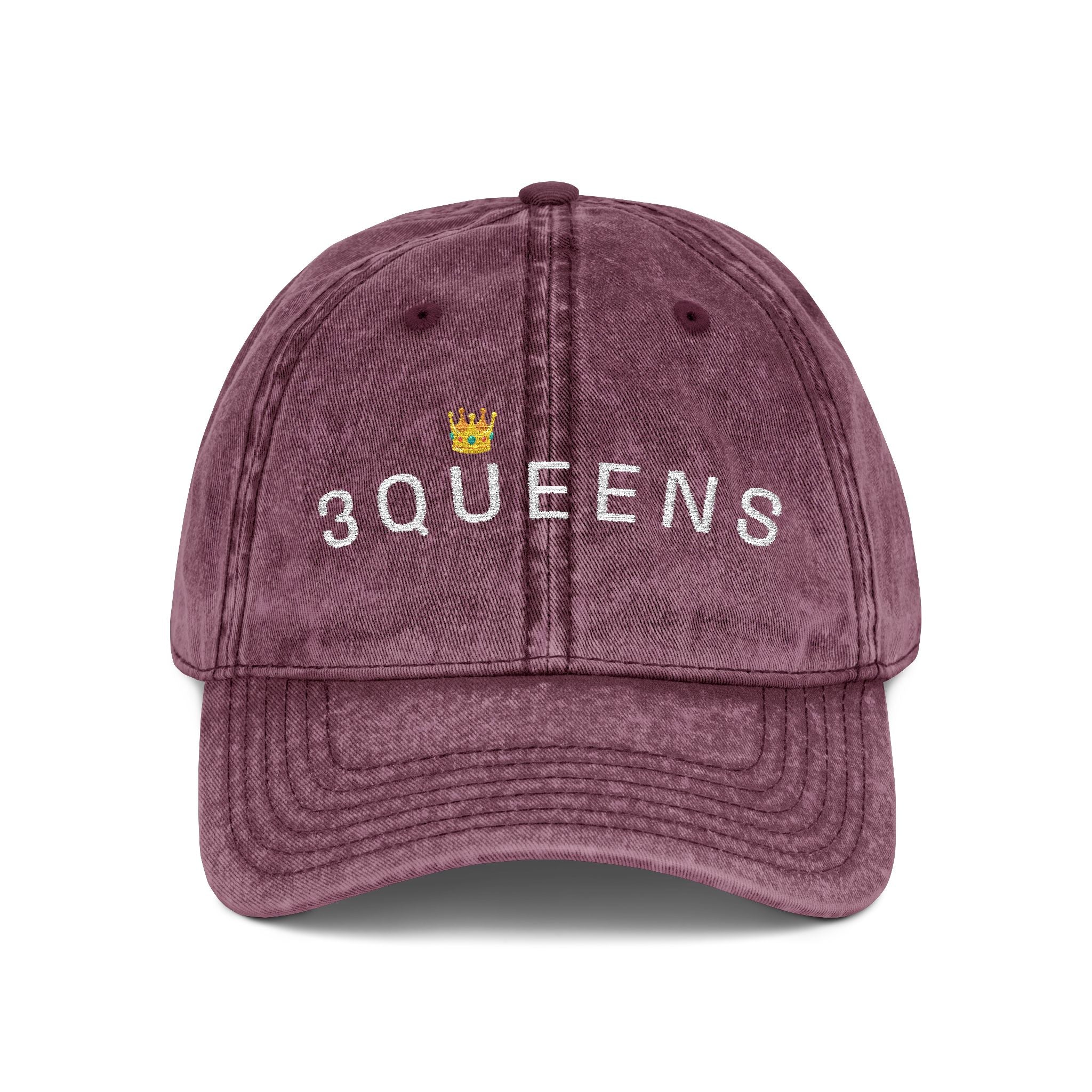 3Queens Embroidered Vintage Cap
