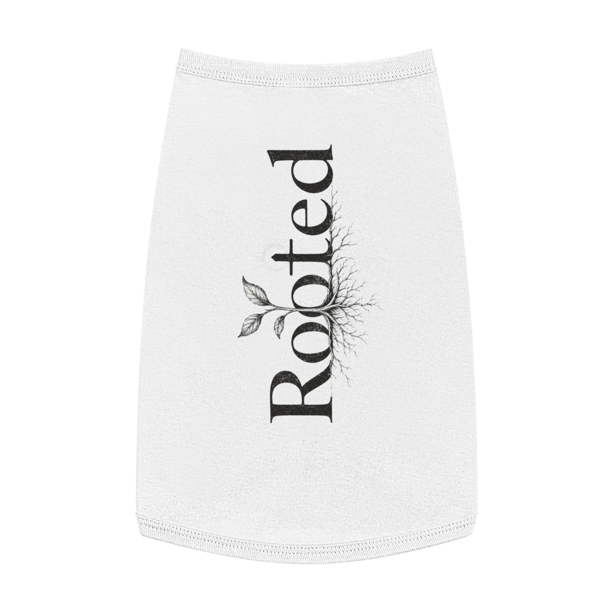 Rooted Pet Tank Top — "Rooted" Botanical Dog Shirt