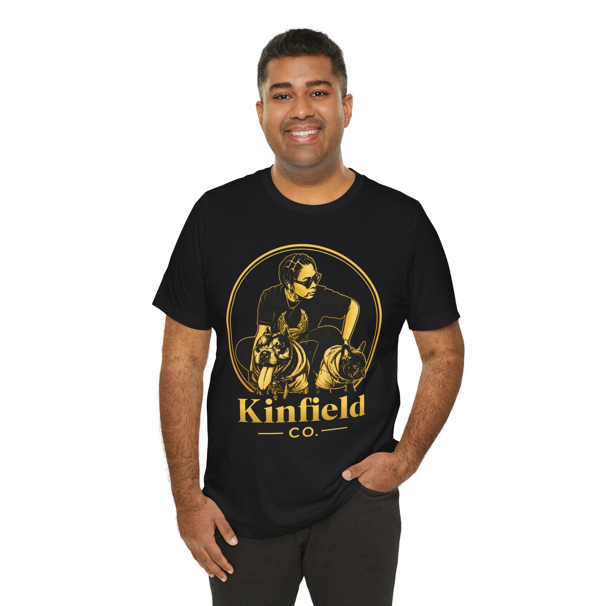 Kinfield Co. Black and Gold Logo Tee - Adult