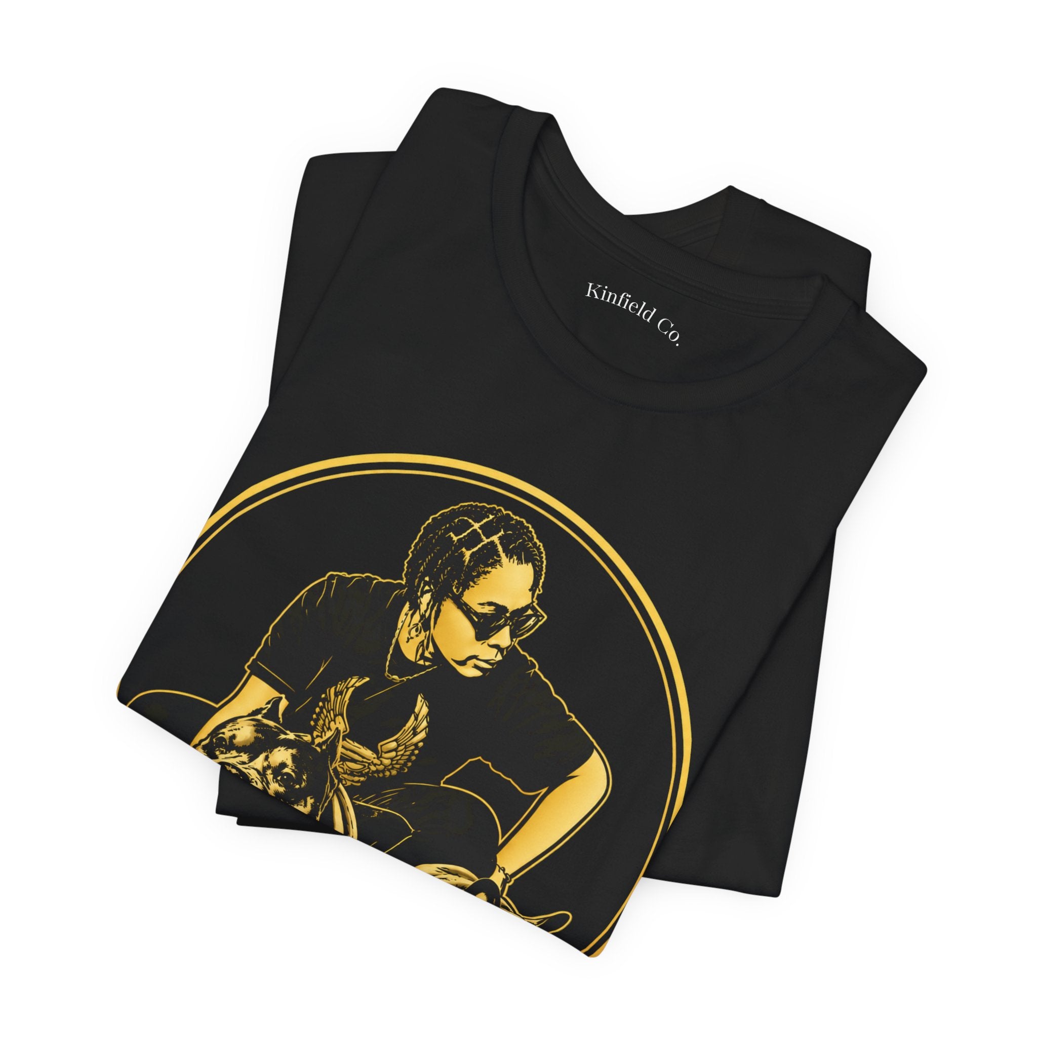 Kinfield Co. Black and Gold Logo Tee - Adult